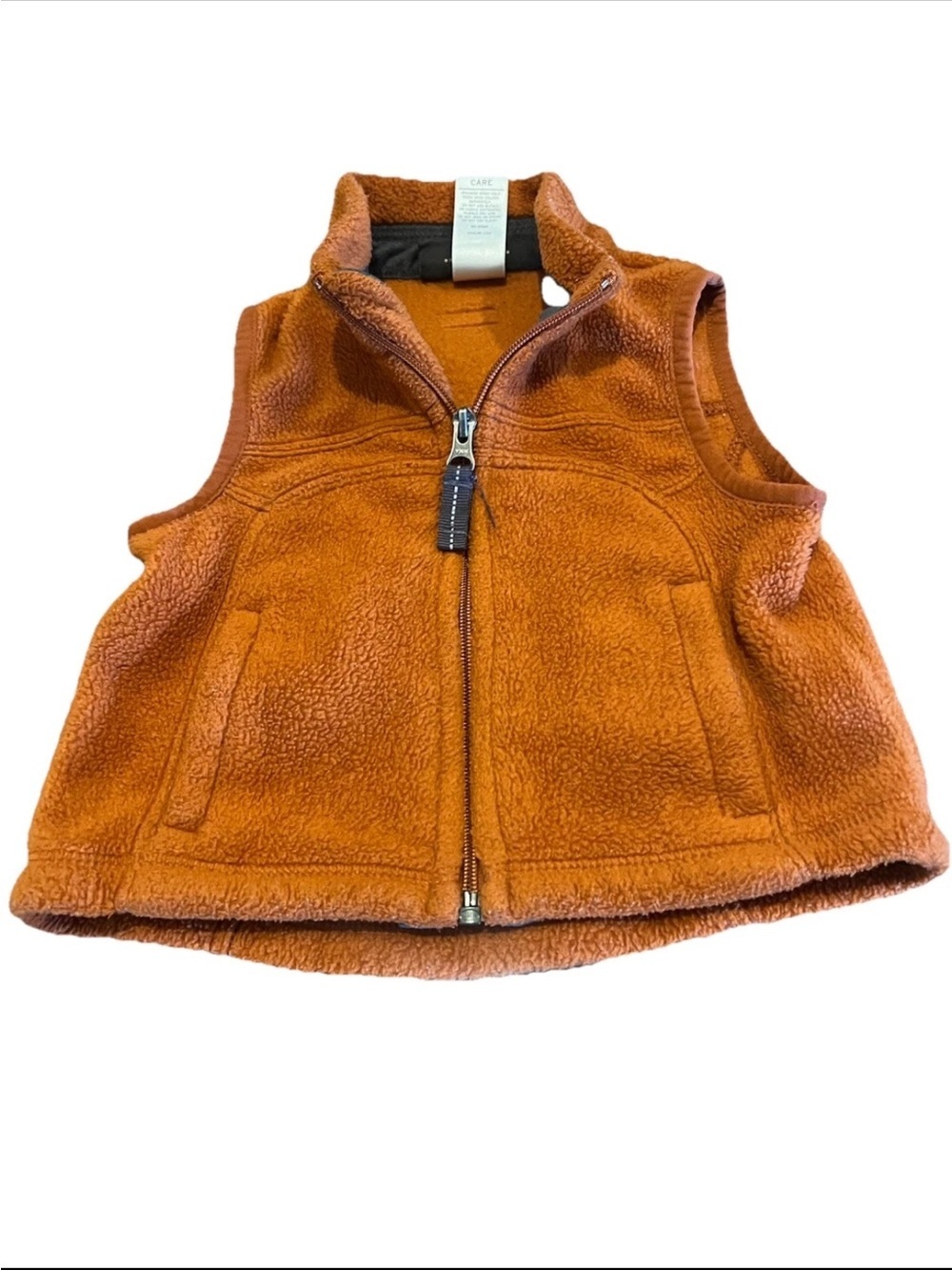 Rei Fleece Vest Orange 12mo Infant Outdoor Hiking Camping Fishing Western
